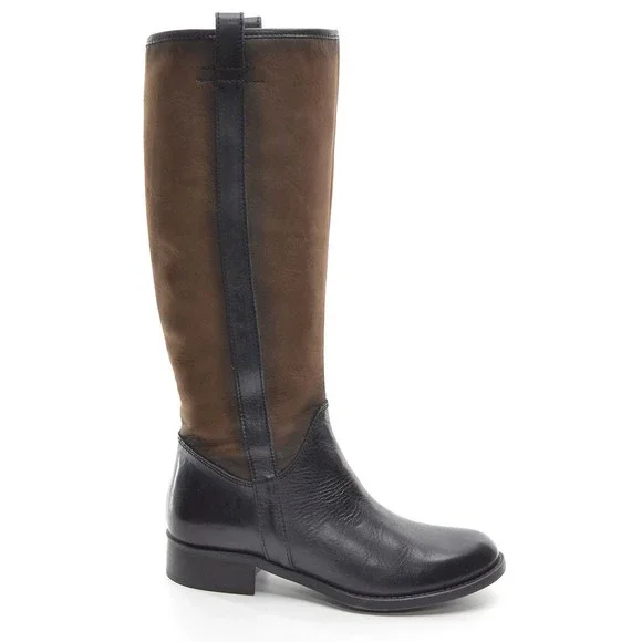 Donna Piu Olivia Brown Leather Riding Knee Boots 36 New